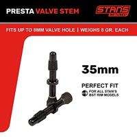 STANS Stan&apos;s valve stem aluminium (pair) - universal, presta - black - 35mm - thumbnail