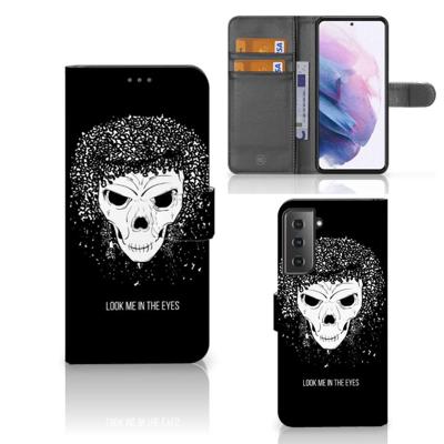 Telefoonhoesje met Naam Samsung Galaxy S21 Plus Skull Hair Telefoonhoesje met Naam Samsung Galaxy S21 Plus Skull Hair