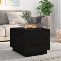 Salontafel 40x50x35 cm massief grenenhout zwart - thumbnail