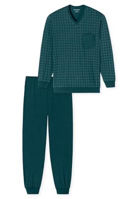 Schiesser Schiesser Pyjama Long petrol 181162 56/XXL