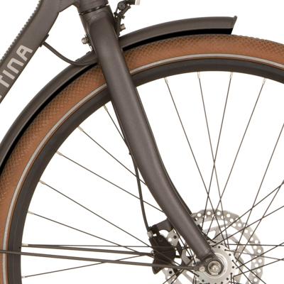 Cortina voorvork e-foss mm iron black matt