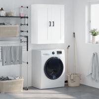 Wandkast 69,5x34x90 cm bewerkt hout wit - thumbnail