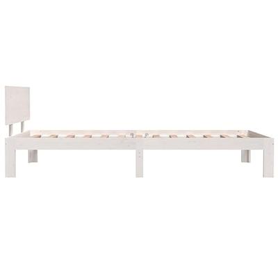 Bedframe massief grenenhout wit 100x200 cm