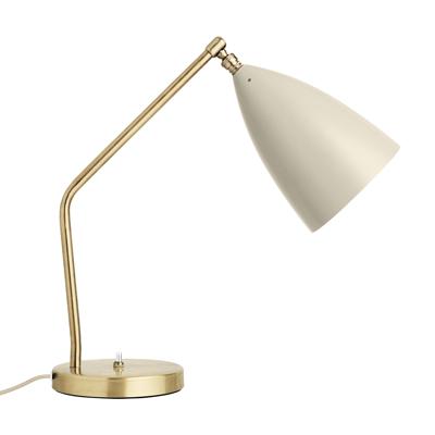 Gubi Grasshoppa Tafellamp - Messing & Oester wit Gubi Grasshoppa Tafellamp - Messing & Oester wit