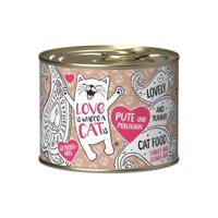 LOVE IS WHERE A CAT IS® Turkey with guinea fowl - nat kattenvoer - 200g - thumbnail