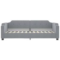 Slaapbank onderschuifbed en lades 100x200 cm stof lichtgrijs - thumbnail