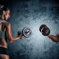 Fotobehang - Sportschool energie, premium print, inclusief behanglijm - thumbnail