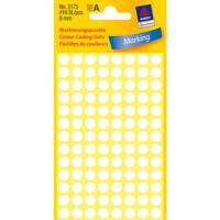 Avery-Zweckform 3175 Etiketten Ø 8 mm Papier Wit 416 stuk(s) Permanent hechtend Etiketten voor markeringspunten - thumbnail