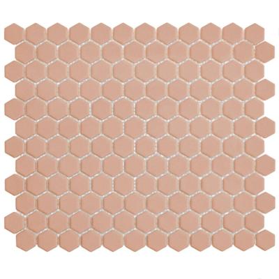 Mozaiek Tegel Hexagon 26x30 cm Mat Royal Peach The Mosaic Factory