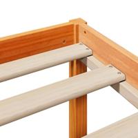 Bedframe met hoofdbord massief grenenhout wasbruin 150x200 cm - thumbnail