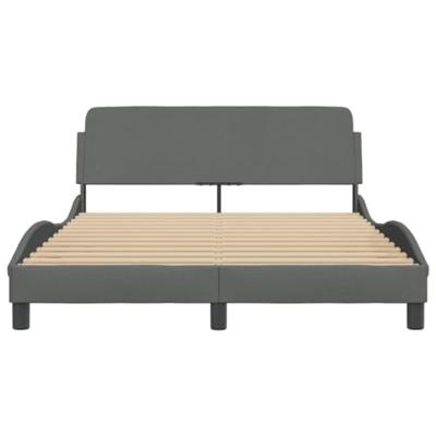 Bedframe zonder matras 120x200 cm stof donkergrijs