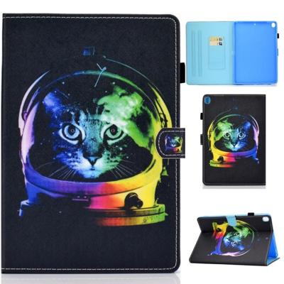 Voor iPad 10 2 inch gekleurde tekening horizontale Flip lederen draagtas met houder & kaartsleuven & pen sleuf & slaap/Wake-up functie (ruimte kat) Voor iPad 10 2 inch gekleurde tekening horizontale Flip lederen draagtas met houder & kaartsleuven & pen sleuf & slaap/Wake-up functie (ruimte kat)