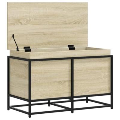 VidaXL Opbergbox met deksel 80x40x51,5 cm bewerkt hout sonoma eiken - thumbnail
