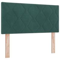 Boxspringbed met Matras Zwart 100x200 cm Fluweel Donkergroen - thumbnail