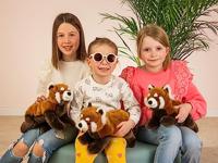 Rode panda knuffel 30 cm TEDDY HERMANN rood - thumbnail