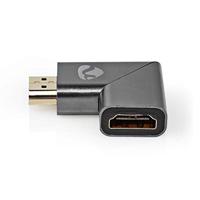 HDMI-Adapter | HDMI Male / HDMI Connector | HDMI Female / HDMI Output | Verguld | Rechts Gehoekt | Aluminium - thumbnail