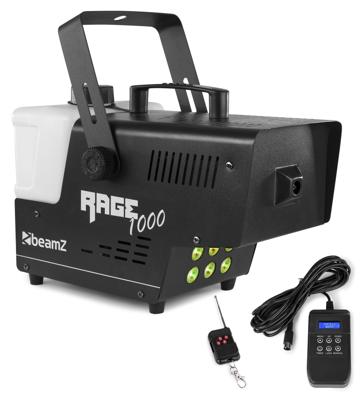 BeamZ Rage 1000LED rookmachine met RGB licht & draadloze afstandsbediening