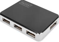 Digitus DA-70220 DA-70220 USB-hub 4 poorten USB-A USB 2.0 480 MBit/s Zwart, Zilver - thumbnail