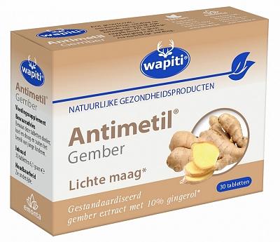 Wapiti Antimetil gember 30 Tabletten
