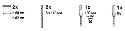 kwb 499176 Gatenzaagset 6-delig 68 mm, 82 mm 6 stuk(s)