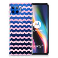 Motorola Moto G 5G Plus TPU bumper Waves Roze - thumbnail