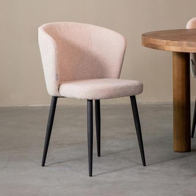 LABEL51 Eetkamerstoel 'Wave' Bouclé, kleur Naturel