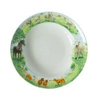 Wiebe van der Zee Bord Diep 23 cm Paard/Schaap - thumbnail
