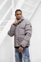 Cruyff Commercial Puffer Winterjas Heren Grijs - Maat S - Kleur: Grijs | Soccerfanshop - thumbnail