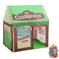 Huishoudelijke kinderen afdrukken spelen tent klein spelhuis met 50 Oceaan ballen (groen) - thumbnail