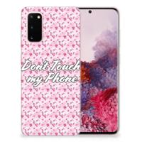 Samsung Galaxy S20 Silicone-hoesje Flowers Pink DTMP - thumbnail