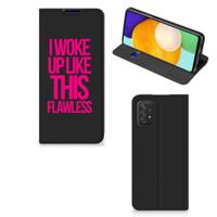 Samsung Galaxy A03s Hoesje met tekst Woke Up - Origineel Cadeau Zelf Maken - thumbnail