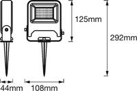 LEDVANCE 4058075206847 ENDURA® GARDEN FLOOD L LED-tuinlamp LED 10 W Donkergrijs - thumbnail