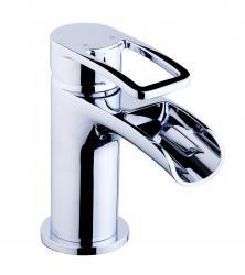 Xellanz Alegra waterval wastafelkraan met clickwaste chroom