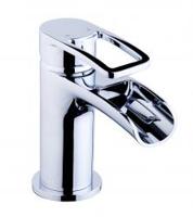 Xellanz Alegra waterval wastafelkraan met clickwaste chroom - thumbnail