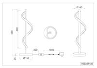 Trio TafellampIsabel 56cm hoog chroom - R52201106 - thumbnail