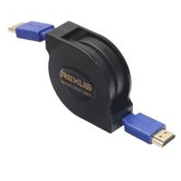 1.8m HDMI 1.4 (1080P) Gold Plated Connectors HDMI Male to HDMI Male Retractable Flat Cable (Black) - thumbnail
