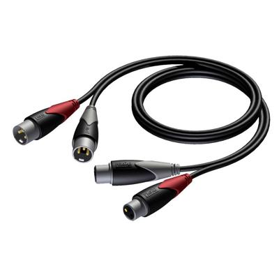 Procab CLA710 Classic 2x XLR male - 2x XLR female kabel 0,5m