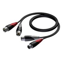 Procab CLA710 Classic 2x XLR male - 2x XLR female kabel 0,5m - thumbnail