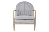 Armstoel DKD Home Decor Natuurlijk Lichtgrijs Spar 68 x 69 x 89 cm - thumbnail