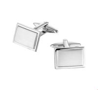 TFT Manchetknopen Poli/mat Staal Mat Glanzend 12,5 mm x 18,5 mm - thumbnail