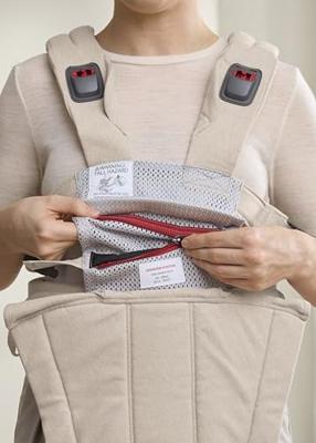 BABYBJORN Harmony draagzak geweven gemêleerd beige