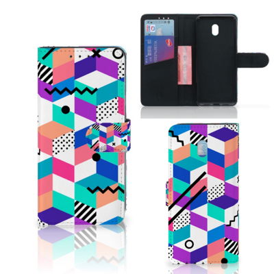 Xiaomi Redmi 8A | Book Case | Blokken Kleurrijk Xiaomi Redmi 8A | Book Case | Blokken Kleurrijk