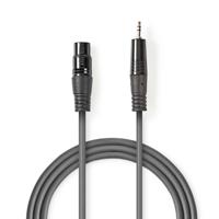 Nedis Gebalanceerde Audiokabel | XLR 3-Pins Male naar 3,5 mm Male | 1.5 m | 1 stuks - COTH15300GY15 COTH15300GY15 - thumbnail