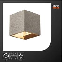 SLV WandlampSolid Cube Up-Down zwart zandsteen - 1000911 - thumbnail