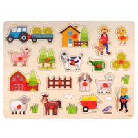 Puzzelplank Groot Boerderij 40 X 30 Cm - thumbnail