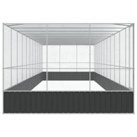 Volière met verlengstuk 1139x307x212 m staal zilverkleurig - thumbnail