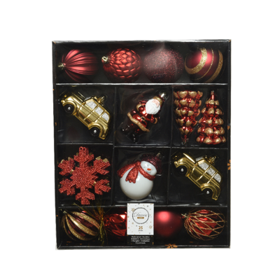 Beeldjes plc d8 cm multi ass 25st kerst Decoris - Decoris Beeldjes plc d8 cm multi ass 25st kerst Decoris - Decoris