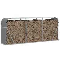 Haardhoutopslag 234x45x100 cm gegalvaniseerd staal lichtgrijs - thumbnail