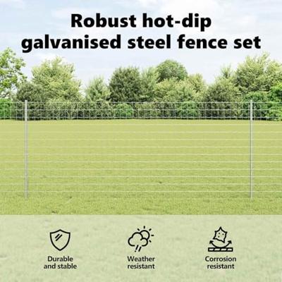 VidaXL Hek met paal zilver 1 x 10 m staal