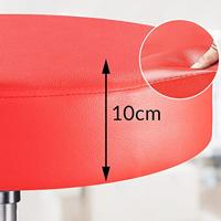 Monzana Bureaustoel - draaistoel - kruk - met - gestoffeerde - zitting - in - rood - thumbnail